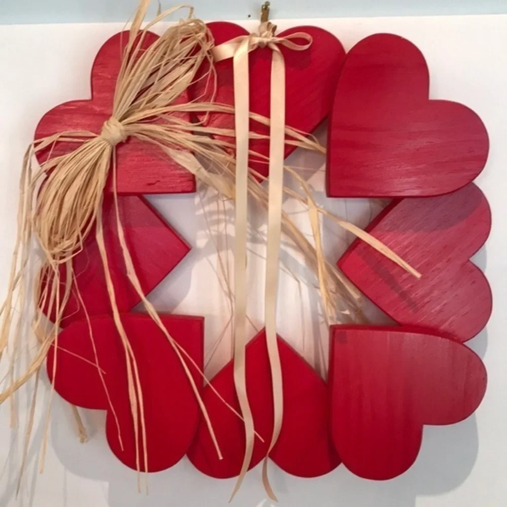 Wooden hangable Heart Wrath. EUC.